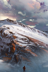 Passing The Mountains 4k (480x854) Resolution Wallpaper