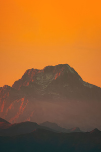 Peaceful Dusk Over The Mountains (750x1334) Resolution Wallpaper