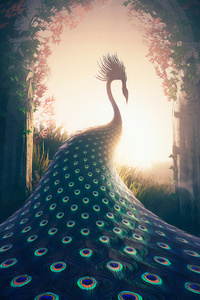 Peacock Journey (1440x2960) Resolution Wallpaper