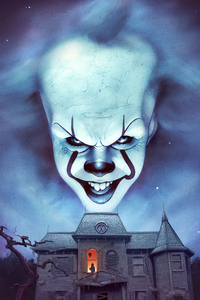 Pennywise The Clown Fanartwork (640x1136) Resolution Wallpaper