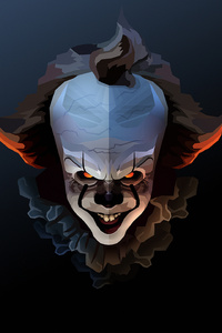 Pennywise The Clown Halloween Fanart (240x320) Resolution Wallpaper