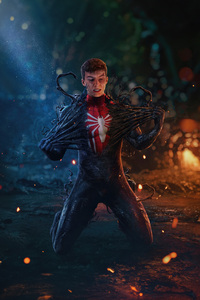 Peter Ripping Off The Symbiote (750x1334) Resolution Wallpaper