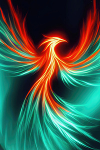Phoenix In The Sky (640x960) Resolution Wallpaper