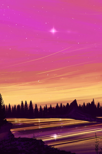 Pink And Yellow Sky 4k (240x320) Resolution Wallpaper