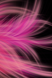Pink Fractal Abstract Feather