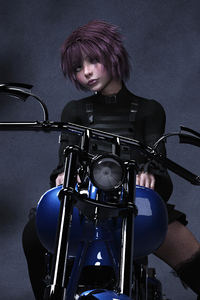 360x640 Pinkhair Biker Girl
