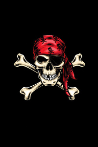 Pirate Skull Oled (320x568) Resolution Wallpaper