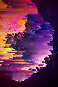 Pixels Glitch Abstract