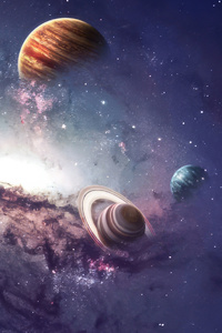 Planet Galaxy 4k (750x1334) Resolution Wallpaper