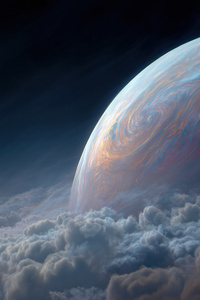 Planet In The Clouds (480x854) Resolution Wallpaper