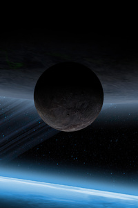 1242x2688 Planet Rings Space 4k
