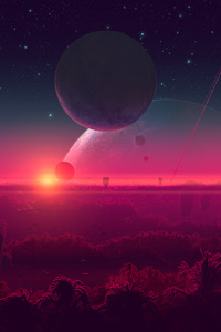 Planet Space Art (1080x2160) Resolution Wallpaper