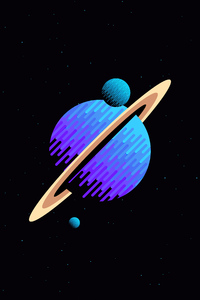 360x640 Planets Bit Art 4k