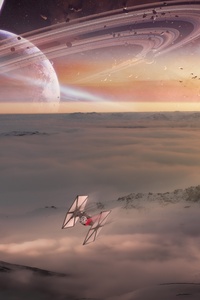 320x480 Planets Figher Fantasy