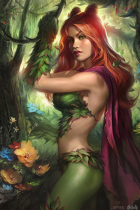 Poison Ivy Artwork (240x320) Resolution Wallpaper