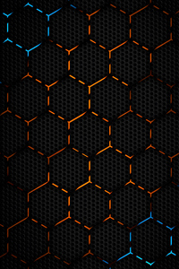 Polygon Orange Abstract 4k