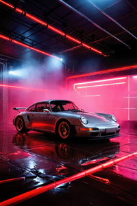 Porsche 4k Cyber Photoshoot (240x320) Resolution Wallpaper