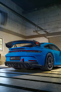 1125x2436 Porsche 911 GT3 Manthey Performance Kit Rear 2022 8k