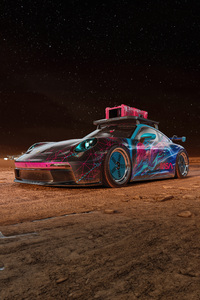 Porsche 911 Gt3 Space Ride 5k (320x480) Resolution Wallpaper