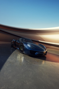 Porsche 918 Spyder The Watchful (1440x2560) Resolution Wallpaper