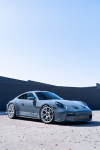 Porsche 992 St Shore Blue (540x960) Resolution Wallpaper