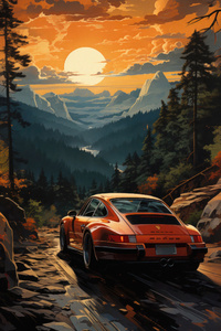 Porsche Forest Adventure (640x960) Resolution Wallpaper
