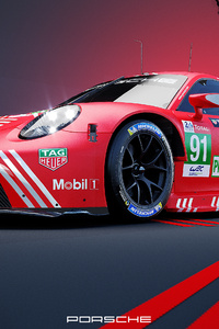 Porsche Gte Track Racing 4k (1440x2560) Resolution Wallpaper