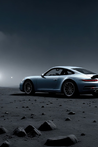 Porsche In Midnight (480x854) Resolution Wallpaper