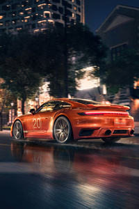 1125x2436 Porsche In Night 5k