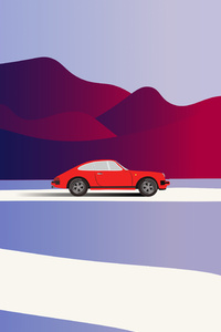 Porsche Minimalist 4k (1440x2560) Resolution Wallpaper