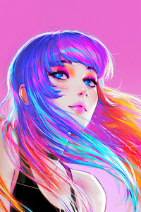 Portrait Colorful Illustration (1280x2120) Resolution Wallpaper