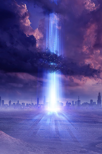 Power Science Fiction Portal 4k (640x1136) Resolution Wallpaper