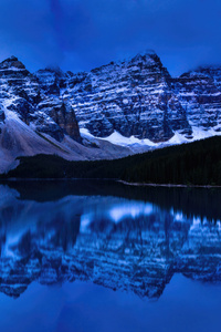 Pre Dawn Tranquility At Moraine Lake (480x800) Resolution Wallpaper