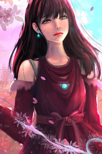 Princess Of Autumn (360x640) Resolution Wallpaper