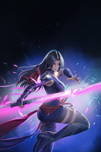 Psylocke Faster Than Your Fear (1280x2120) Resolution Wallpaper