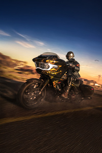 Pubg Mobile Harley Davidson Helmet Guy (360x640) Resolution Wallpaper