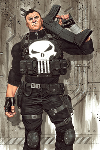 Punisher 4k Newart (1440x2960) Resolution Wallpaper
