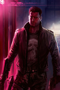 Punisher 80s Vibe 4k (480x800) Resolution Wallpaper