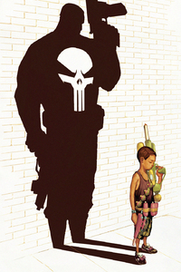 Punisher Little Kid Art (720x1280) Resolution Wallpaper