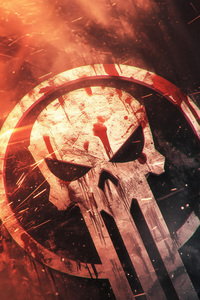 Punisher Logo (1080x2280) Resolution Wallpaper