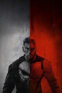 Punisher X Daredevil Born Again (1080x1920) Resolution Wallpaper