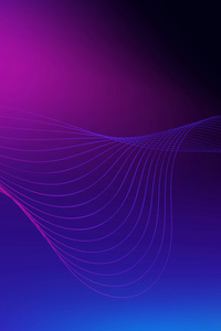 Purple Blue Wave Line Abstract (320x480) Resolution Wallpaper
