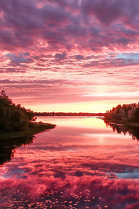 640x960 Purple Fire In The Finnish Sky