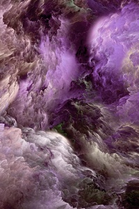 Purple Glowing Clouds Abstract 5k