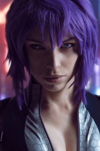 Purple Hair Cyberpunk 4k 2020