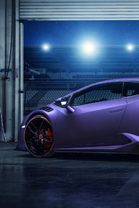 Purple Lamborghini Huracan 4k 2019 (640x1136) Resolution Wallpaper
