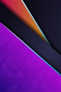 Purple Material Design Abstract 4k