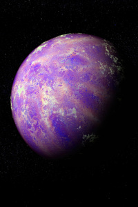 Purple Planet With Stars (480x854) Resolution Wallpaper