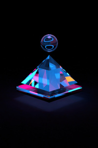 Pyramid Cgi Sphere (1242x2668) Resolution Wallpaper