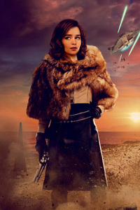 Qira In Solo A Star Wars Story Movie 5k (240x400) Resolution Wallpaper